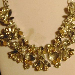 Glass Stone Bib Necklace